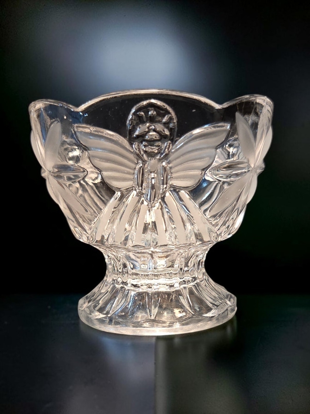 Gorham Crystal "Angels of Peace" Votive Candle Holder Decorative Home Art ♡*